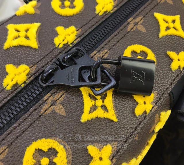 LV女包 M44483 黃植絨Runway bags 2020ss men’s走秀款 路易威登方形箱包 LV手提袋 LV單肩斜挎女包  ydh3077